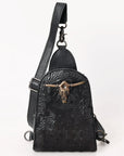 American Darling Sling Hair-On Crocodile embossed Genuine Leather women bag western handbag purse