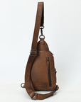 American Darling Sling Hair-On Crocodile embossed Genuine Leather women bag western handbag purse