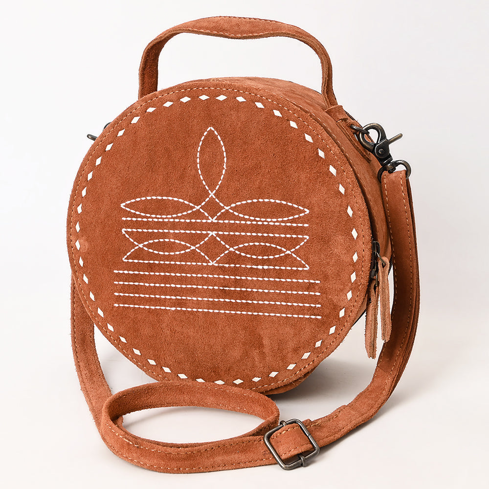 American Darling Canteen Genuine Suede Leather Women Bag Western Handbag Purse