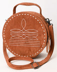 American Darling Canteen Genuine Suede Leather Women Bag Western Handbag Purse
