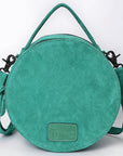 American Darling Canteen Genuine Suede Leather Women Bag Western Handbag Purse