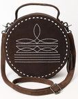American Darling Canteen Genuine Suede Leather Women Bag Western Handbag Purse