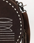 American Darling Canteen Genuine Suede Leather Women Bag Western Handbag Purse