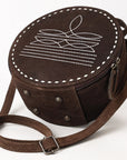 American Darling Canteen Genuine Suede Leather Women Bag Western Handbag Purse