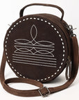 American Darling Canteen Genuine Suede Leather Women Bag Western Handbag Purse