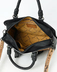 American Darling Tote Beautifully Hand Tooled  Hair-On Genuine Leather women bag western handbag purse