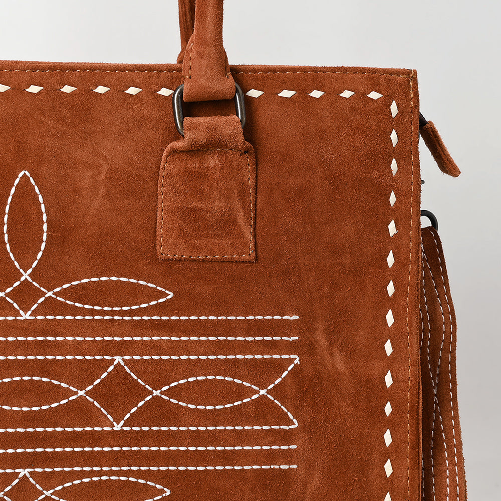 American Darling Tote Genuine Suede Leather Women Bag Western Handbag Purse