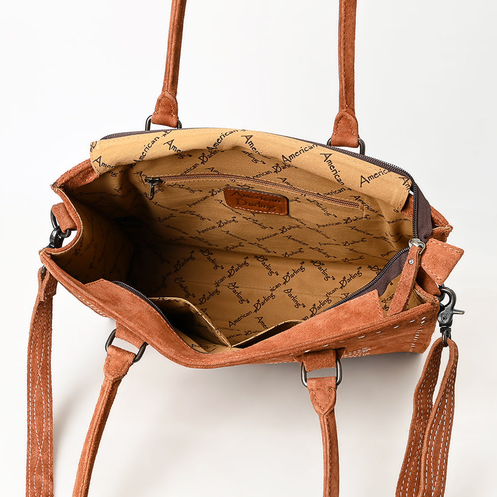 American Darling Tote Genuine Suede Leather Women Bag Western Handbag Purse