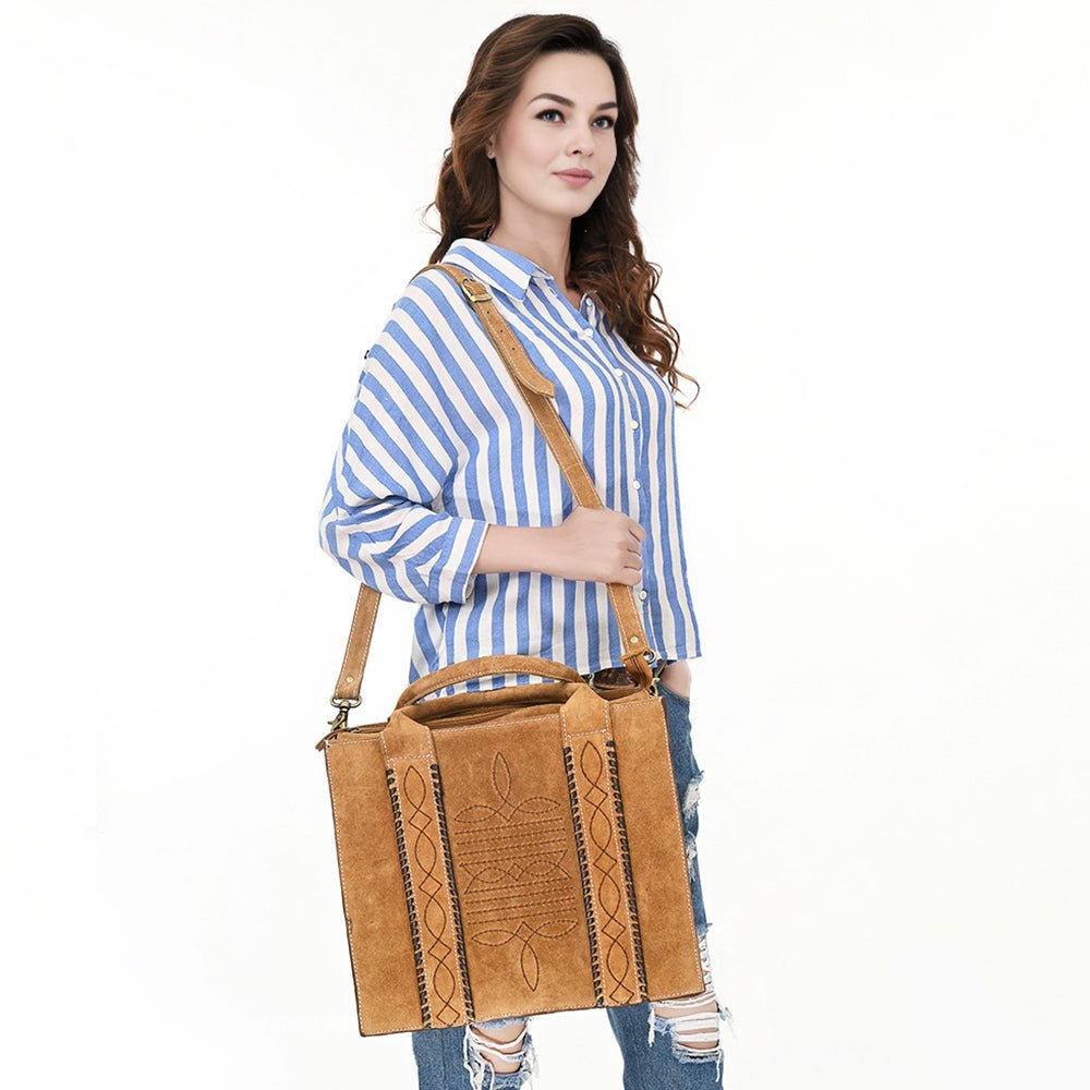 American Darling Tote Genuine Suede Leather women bag western handbag