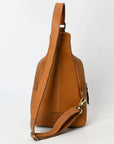 American Darling Adbga608 Sling Hand Tooled Hair-On Genuine Leather Women Bag Western Handbag Purse