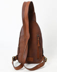 American Darling Adbga609 Sling Hand Tooled Hair-On Genuine Leather Women Bag Western Handbag Purse