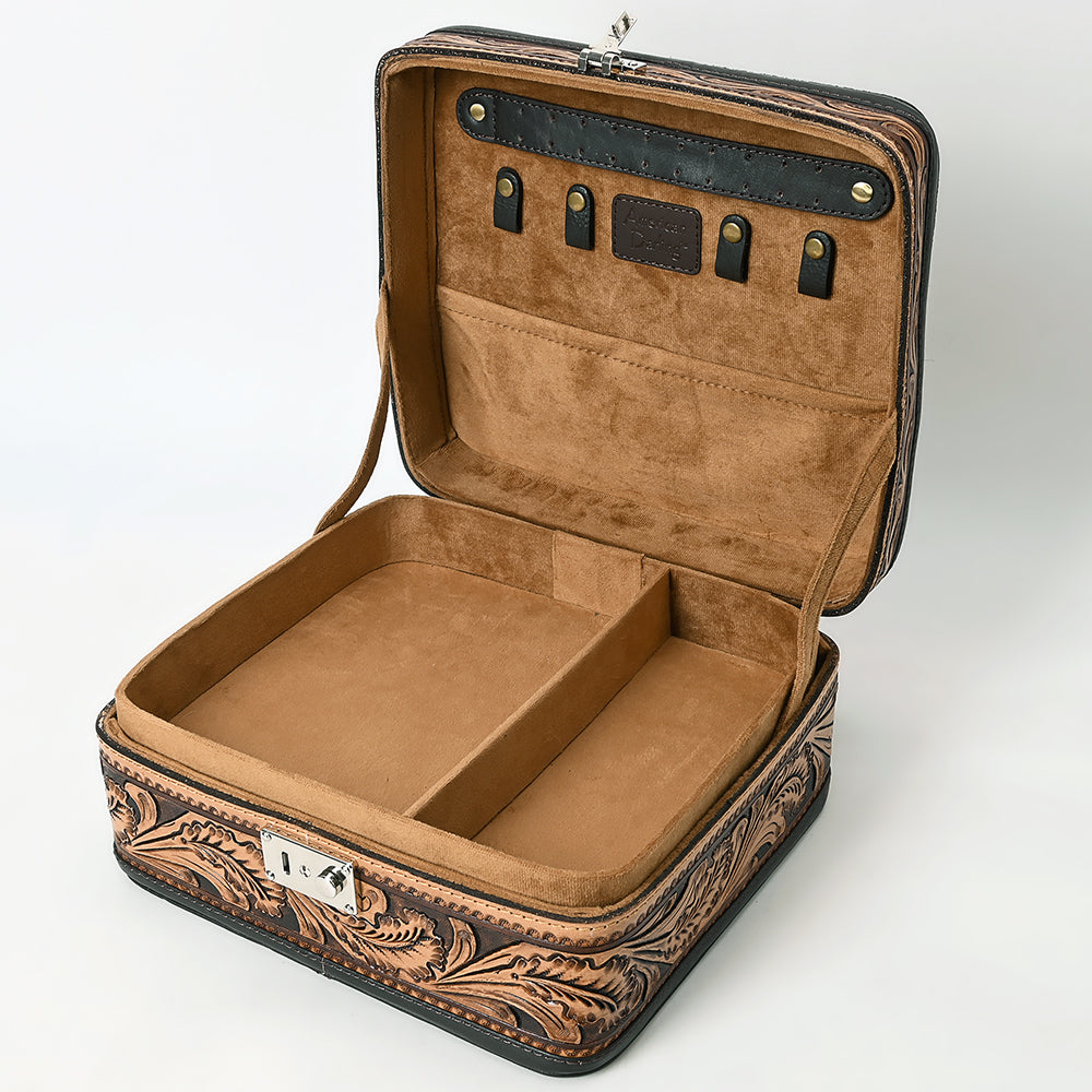 American Darling Adbga611 Jewelry Case Hand Tooled Genuine Leather Women Bag Western Handbag Purse