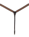 BAR H EQUINE Western Handtooled Leather Horse Headstall & Breast Collar Set