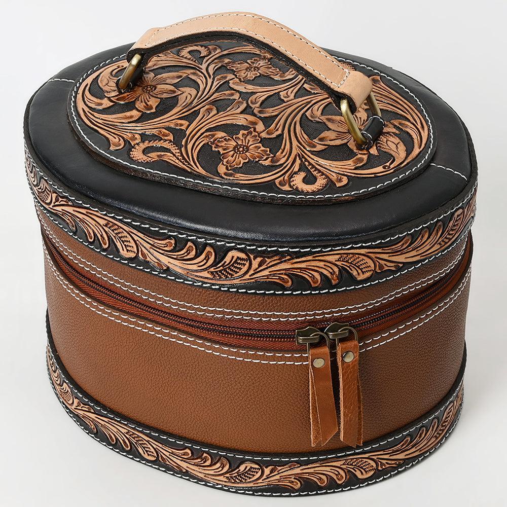 American Darling Adbga615 Jewelry Case Hand Tooled Genuine Leather Women Bag Western Handbag Purse