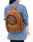 American Darling Backpack Hand Tooled Genuine Leather Women Bag Western Handbag Purse