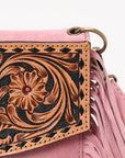 American Darling Hand Curved & Suede Bag Genuine Leather Crossbody Bag