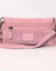 American Darling Hand Curved & Suede Bag Genuine Leather Crossbody Bag