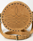 American Darling Canteen Genuine Suede Leather women bag western handbag purse