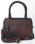 American Darling Tote Hand Tooled Hair-On Genuine Leather Women Bag Western Handbag Purse