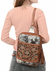American Darling Adbga624 Sling Hand Tooled Hair-On Genuine Leather Women Bag Western Handbag Purse