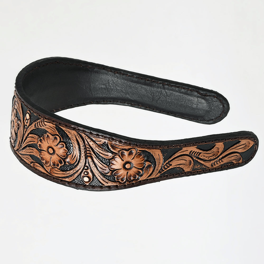 American Darling ADABA101 Elegant Leather Floral Hair Band