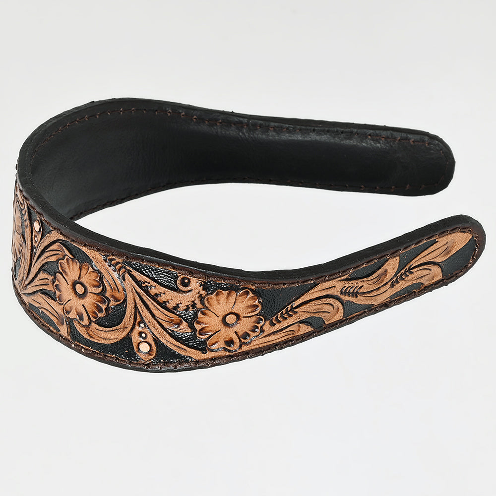 American Darling ADABA101 Elegant Leather Floral Hair Band