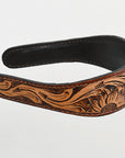 American Darling ADABA103 Elegant Leather Floral Hair Band
