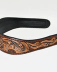 American Darling ADABA103 Elegant Leather Floral Hair Band