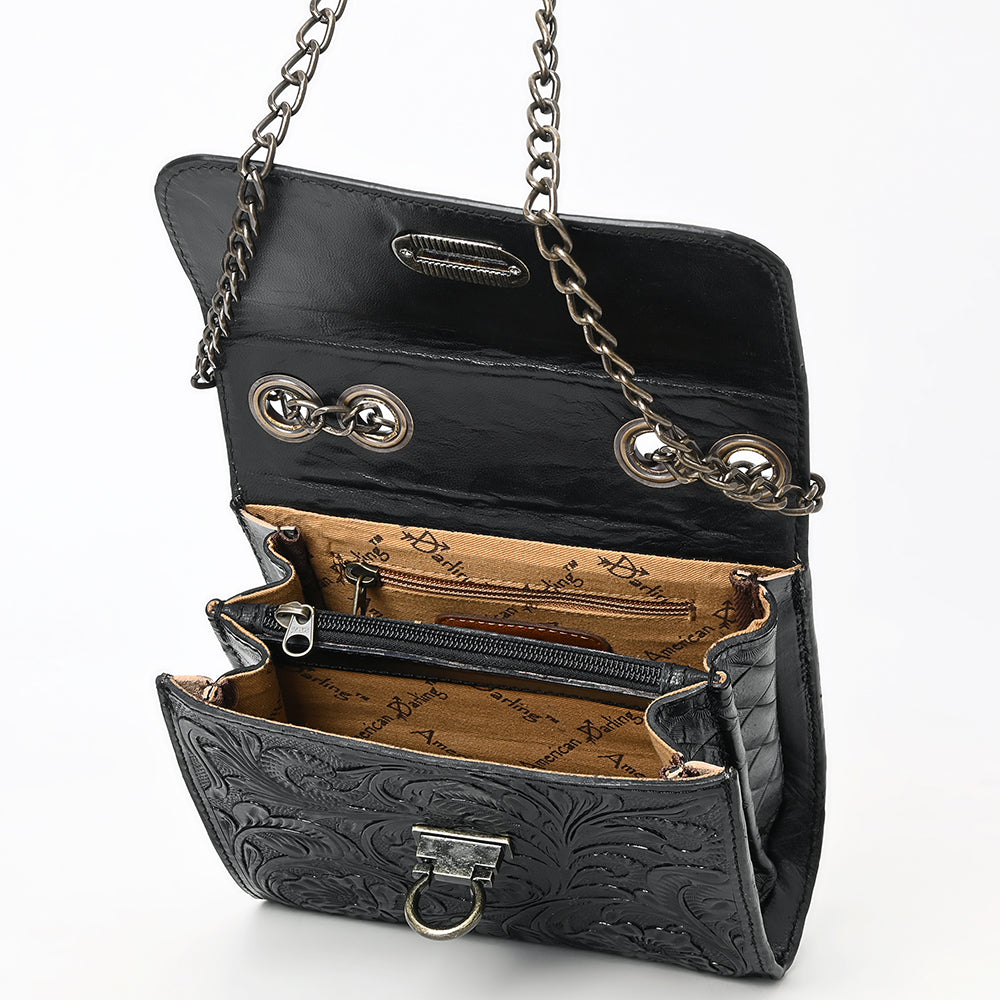 American Darling Adbg1560 Small Crossbody Hand Tooled Genuine Leather Women Bag Western Handbag Purse
