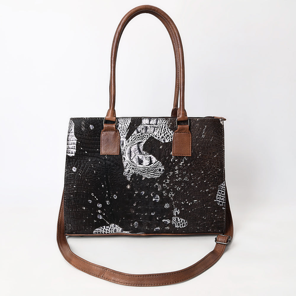 American Darling Adbg1561C Tote Crocodile Embossed Genuine Leather Women Bag Western Handbag Purse
