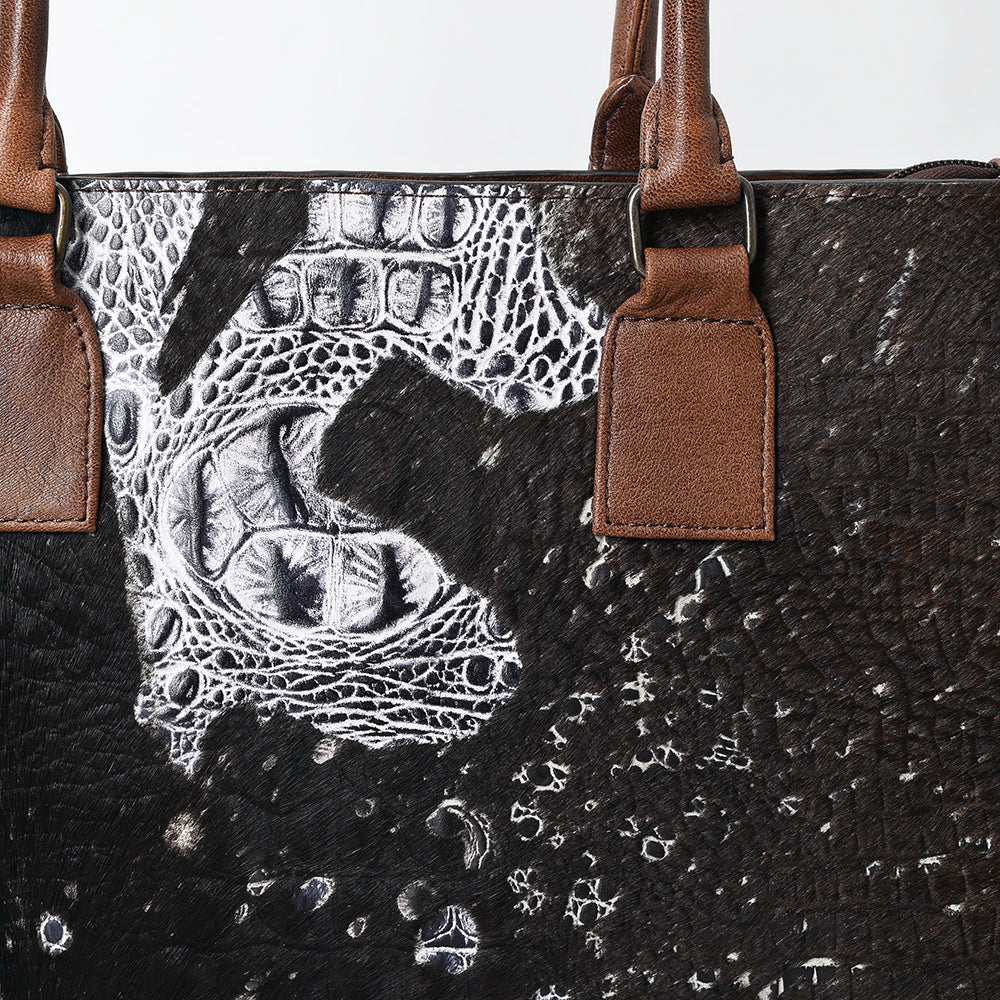 American Darling Adbg1561C Tote Crocodile Embossed Genuine Leather Women Bag Western Handbag Purse