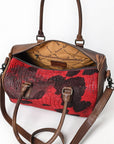 American Darling Adbg1562A Duffel Crocodile Embossed Genuine Leather Women Bag Western Handbag Purse