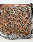 ADBG1566 Large Crossbody Hand Tooled Genuine Leather Women Bag Western Handbag Purse