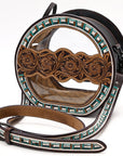 American Darling Canteen Beautifully Hand Tooled Genuine Leather women bag western handbag purse
