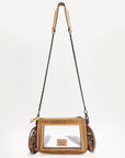 Clear Bag Beautifully Hand Tooled Genuine Leather women bag western handbag purse
