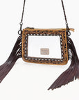 Clear Bag Beautifully Hand Tooled Genuine Leather women bag western handbag purse