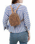 American Darling Wristlet Beautifully Hand Tooled Genuine Leather women bag western handbag purse