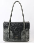 American Darling Briefcase Hand Tooled Hair-on Genuine Leather women bag western handbag purse
