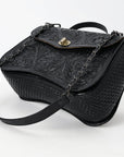 Small Crossbody Beautifully Hand Tooled Genuine Leather women bag western handbag purse