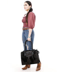 American Darling Adbg1561D Tote Crocodile Embossed Genuine Leather Women Bag Western Handbag Purse