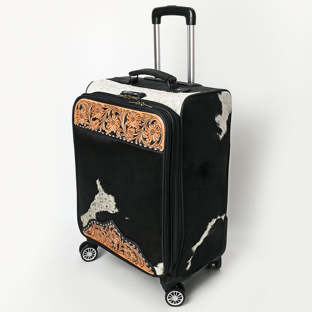 American Darling Travel Case Beautifully Hand Tooled Hair-On Genuine Leather women bag western handbag purse