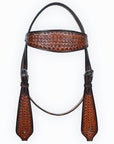 COMFYTACK Western Horse Headstall Breast Collar Set American Leather Tan