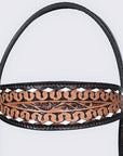 COMFYTACK Western Horse Headstall Breast Collar Set American Leather Tan
