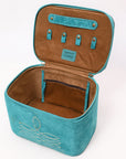 American Darling Jewelry Case Suede Hand Tooled Genuine Leather Women Bag Western Handbag Purse |