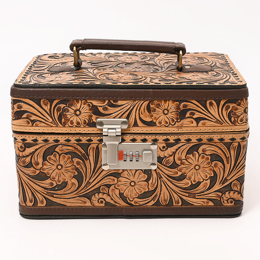 American Darling Hand Curved Genuine Leather Jewelry Case Bag