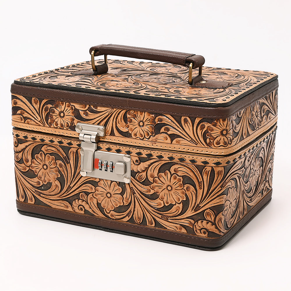 American Darling Hand Curved Genuine Leather Jewelry Case Bag