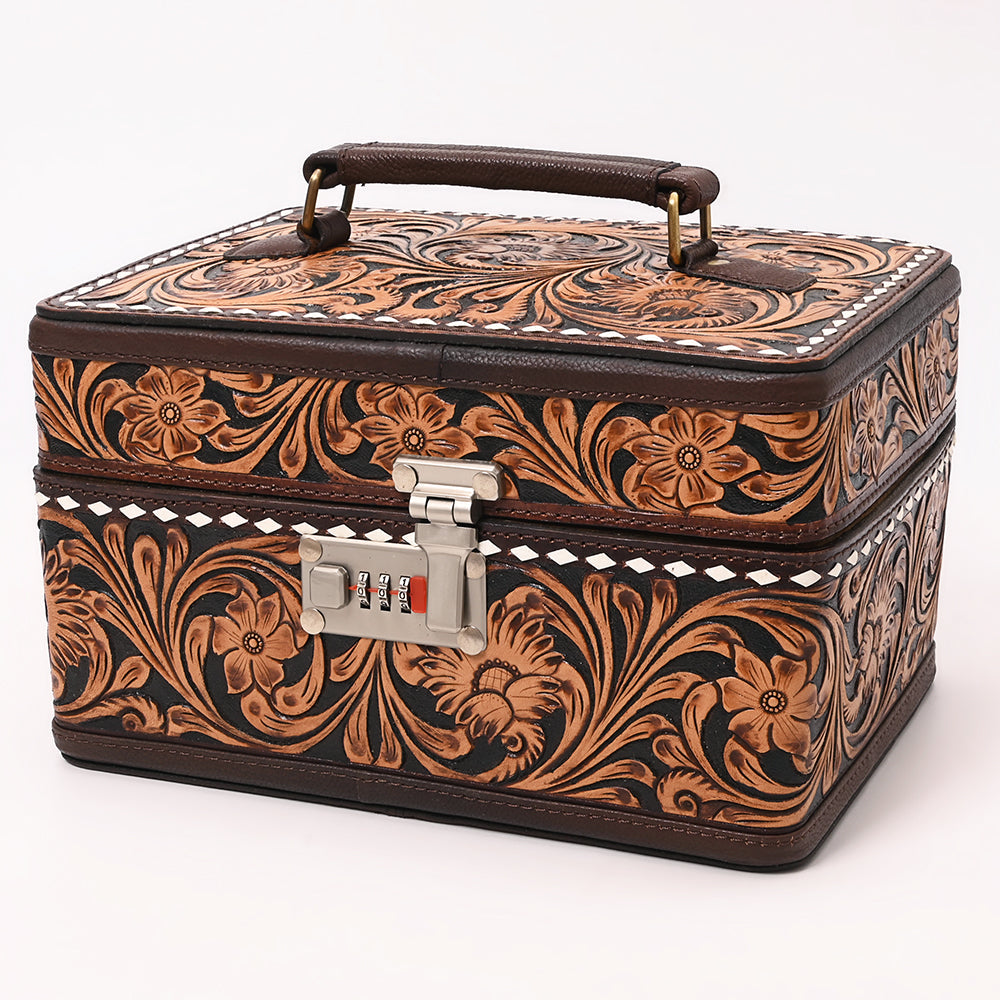 American Darling Hand Curved Genuine Leather Jewelry Case Bag