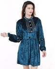 ADDR009 Velvet Women shirt dress Tunic Ladies girl Top