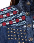 ADDR019 Denim Women shirt Jacket  Dress Tunic Ladies Girl Top