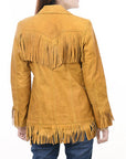 ADJKTLTR07 Genuine Suede leather Women shirt jacket dress ladies girl